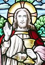 Detail of stained glass window used as header graphic
